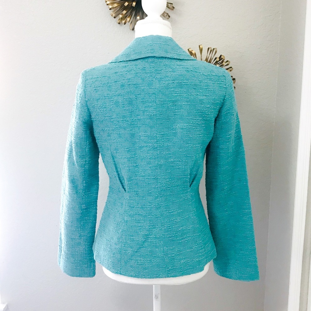 SOLD Lafayette 148 Turquoise Blue Blazer - Picture 2 of 8